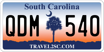 SC license plate QDM540