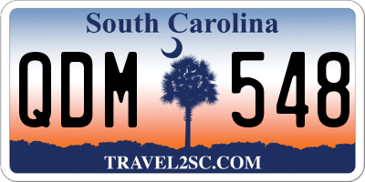 SC license plate QDM548