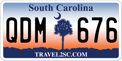 SC license plate QDM676