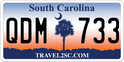 SC license plate QDM733