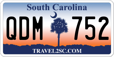 SC license plate QDM752