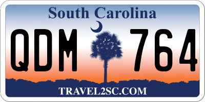 SC license plate QDM764