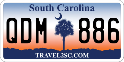 SC license plate QDM886