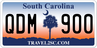 SC license plate QDM900