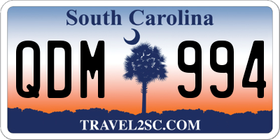 SC license plate QDM994