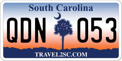 SC license plate QDN053