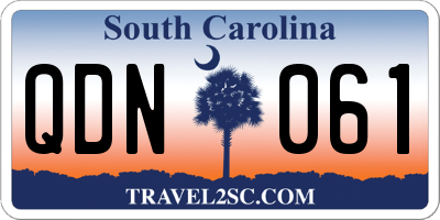 SC license plate QDN061