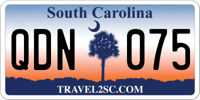 SC license plate QDN075