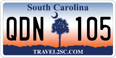 SC license plate QDN105