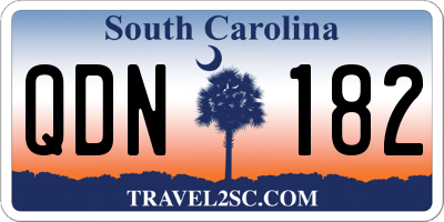 SC license plate QDN182