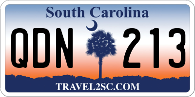 SC license plate QDN213