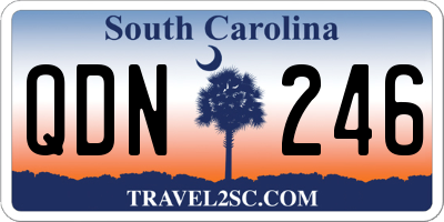 SC license plate QDN246