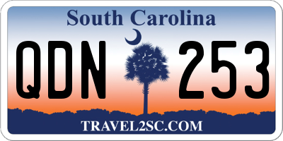 SC license plate QDN253