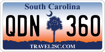 SC license plate QDN360