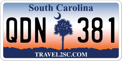 SC license plate QDN381