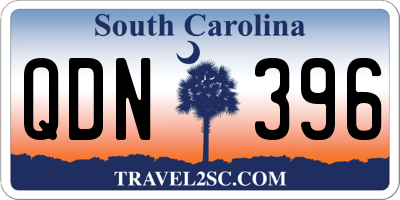 SC license plate QDN396