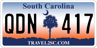 SC license plate QDN417
