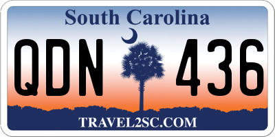 SC license plate QDN436
