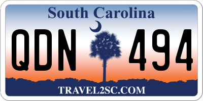 SC license plate QDN494