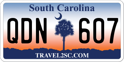 SC license plate QDN607