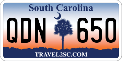 SC license plate QDN650