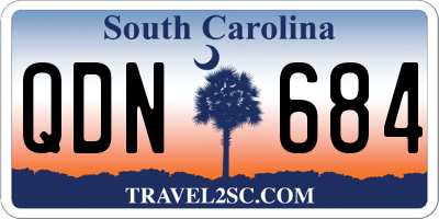 SC license plate QDN684