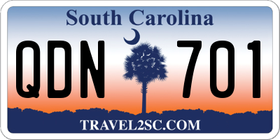 SC license plate QDN701