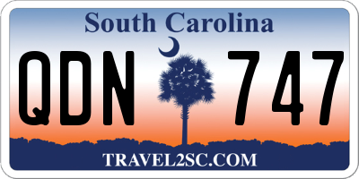 SC license plate QDN747