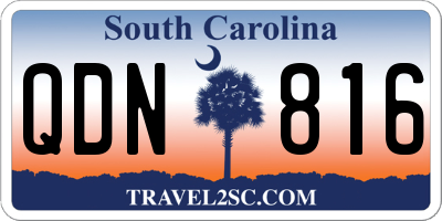 SC license plate QDN816