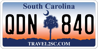 SC license plate QDN840