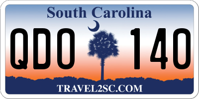 SC license plate QDO140