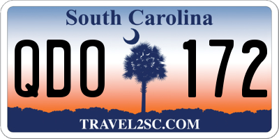 SC license plate QDO172