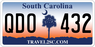 SC license plate QDO432