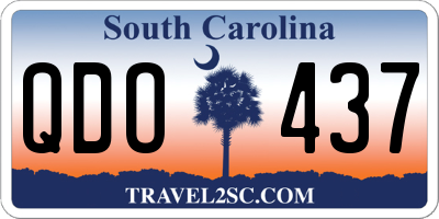 SC license plate QDO437