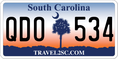 SC license plate QDO534