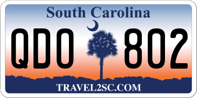 SC license plate QDO802