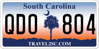 SC license plate QDO804