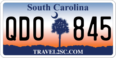 SC license plate QDO845