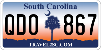 SC license plate QDO867