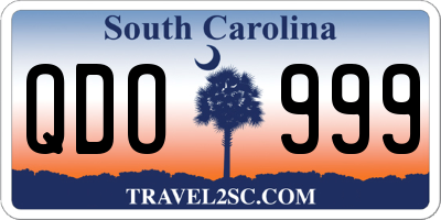 SC license plate QDO999