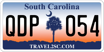 SC license plate QDP054
