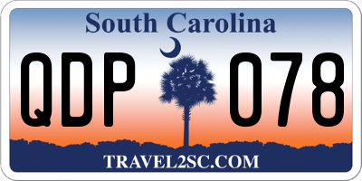 SC license plate QDP078
