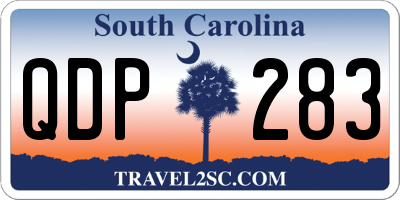 SC license plate QDP283