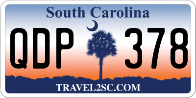SC license plate QDP378