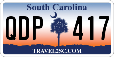 SC license plate QDP417