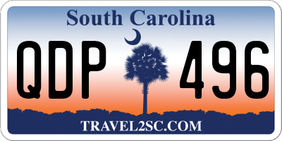 SC license plate QDP496