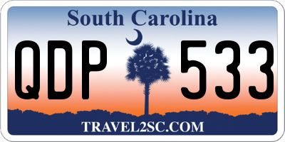 SC license plate QDP533