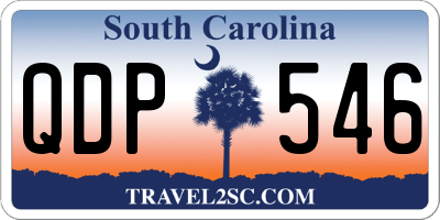 SC license plate QDP546