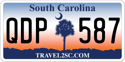 SC license plate QDP587