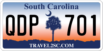 SC license plate QDP701